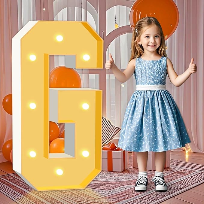 3FT Marquee Light Up Letters G, Warm White Marquee Letters for Birthday Party Decor, LED Light Letter for Graduation, Wedding, Engagement, Holiday Party Backdrop Arch Decoration