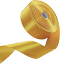1-1/2 Inch Gold Satin Ribbon 50 Yards Solid Fabric Ribbons for Gift Wrapping, Crafts, Floral Arrangements, Wedding, Party, Holiday and Home Decor