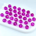 100 PCS 8mm Crystal Glass Beads Round Multiple Faceted Loose Spacer Glass Beads for DIY Handcrafte Bracelet Necklace Earring Jewelry Making(Rose)