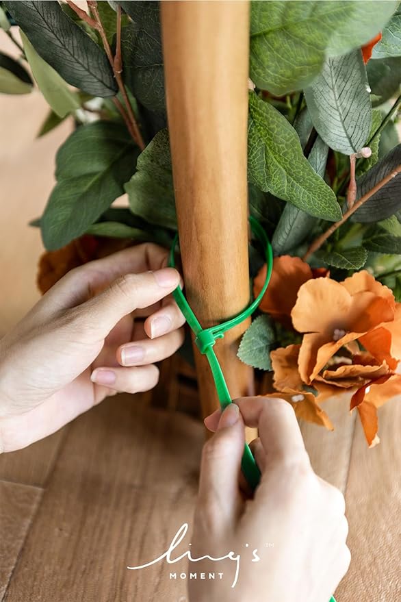 Ling's moment 17.5" Tall Standing Artificial Flowers Arrangements 4pcs Fall Wedding Aisle Runner Chair Decorations Teal Burnt Orange Centerpieces Ceremony Reception Rose Floral Party Outdoor