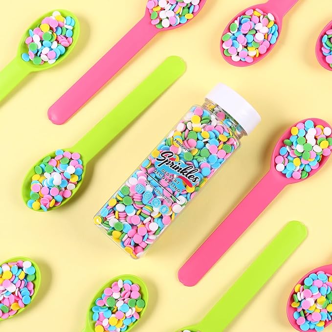 Edible Pastel Sprinkles for Cake Decorating, Confetti Sprinkles, Round Sprinkles for Cupcakes, Cookies, Chocolate, Candy, and Ice Cream Topping(120g/4.23oz)