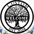 Personalized Tree of Life Metal Sign Wall Art Decor, Custom Wedding Gifts for Couples, Custom Family Name Sign, Christmas Valentine's Day Housewarming Gifts