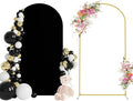Wokceer 6.6 FT Wedding Backdrop Arch Stand and Arch Cover Metal Arch Stand with Arch Stand Cover for Birthday Party Wedding Ceremony Bridal Baby Shower Event Decor