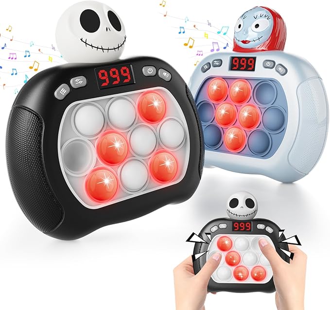 Halloween Pop Game Light Up Fidget Toy,Nightmare Be Christmas Toys for Kids Girls Boys Toddler Adult,Halloween Game Toy,Halloween Party Favors Trick or Treat Gifts