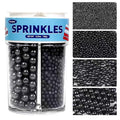 Dazzjoy Black Pearl Sprinkles for Cake Decorating, Food Grade, Edible Pearls for Cake Decorating, 150g/5.29oz, Cake Decoration & Cupcake Topper, Wedding Party Valentines Supplies