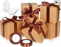 50 Pack Small Gift Boxes, 3x3x3 Favor Boxes Brown Paper Gift Boxes with Lids for Presents, Crafting, Cupcake Boxes, Gifts, Candy Boxes for Wedding Party Bridal Shower Baby Shower Favors