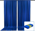 2 Panels Blue Backdrop Curtain, 10 x 10 Feet Background Curtains for Parties, Weddings, Baby Showers, Bachelorette Halloween, Christmas Birthday Party Photoshoot Backdrop Curtains Decorations