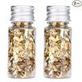 Serlium Edible Gold Leaf, Gold Leaf Cake Decoration Gold Flakes Food Gold Foil Decoration Baking Gold Foil Decor Chocolates Decor Gold Leaf Sheets for Cooking Dessert Decoration Crafts Makeup (2Pcs)