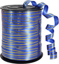 TONIFUL Curling Ribbon-Blue Gold Balloon Curling Ribbons-250 Yards Balloon String for DIY Decor,Gift Wrapping,Ribbons and Bows for Christmas New Year Birthday Gifts Graduation Supplies