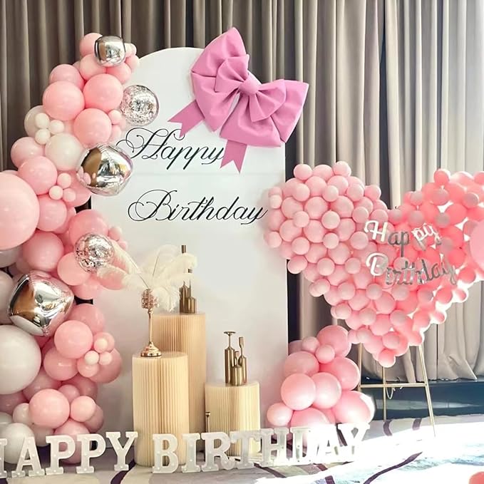 12 Inch Light Pink Balloons for Birthday Party, 105 Pcs Party Latex Balloons for Graduation Holiday Party, Baby Shower Anniversary Wedding Decorations Supplies (Light Pink)