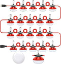 200FT LED Construction String Lights Temporary Lighting 20000LM Outdoor Construction Temporary Work Lights Super Bright,20 Medium Base Sockets Linkable Job Site Lighting Led Work Lights