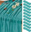 Teal Table Runner Cheesecloth Table Runners 10 Pack 10FT Baby Shower Decoration 120 Inches Fall Table Decor Dining Room Centerpiece Wedding Boho Baby Shower Birthday