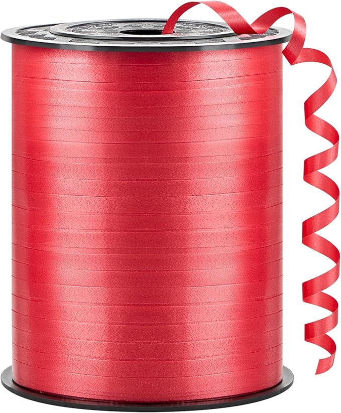 500 Yards Red Curling Ribbon-Balloon String-Balloon Ribbon Roll for Party Decoration, Gift Wrapping, Wedding, Art Crafts, Florist Flower