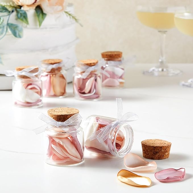 Bright Creations Spell Jars - 50ml, Clear, 12 Pack - Mini Glass Jars with Cork Lids & Apothecary Bottles for DIY Witchcraft, Bridal Shower Favors & Wedding Party Favors for Guests