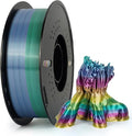 Kingroon Silk PLA Filament 1.75mm Rainbow Color Changing Filament 3D Printer Filament 1kg Dimensional Accuracy ±0.03mm,Fit Most 3D Printer(Candy)