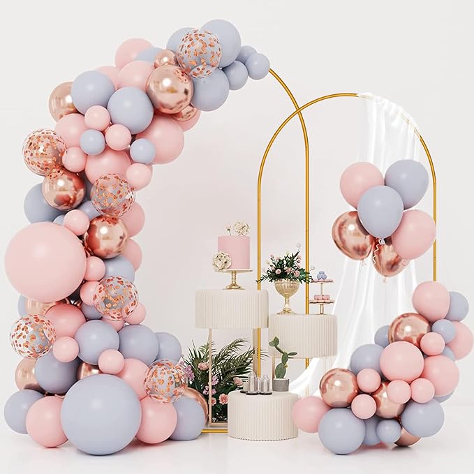 3 Pack Arch Backdrop Stand (7.2FT/6.6FT/6FT), Easy Assembly Backdrop Arch, Gold Wedding Arch Stand, Balloon Arch Stand for Photo Backdrop