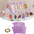 Birthday Photo Banner, Suitable for Kids and Adults Birthday Party Decoration, Annual Milestone Pink Happy Birthday Banner (pink)