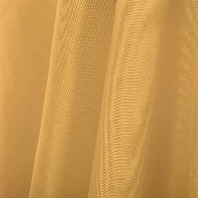 Ascoza 2pack 90x132 Inch Gold Rectangular Tablecloth 8 Feet Table Cloth in Polyester Fabric for Wedding/Banquet/Restaurant/Parties