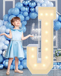 4FT Marquee Plastic Letters J - Light up Letters J Are Made from Corrugated Plastic Board - Quick Assembly Without Tools, Disassembled Components Can Be Used for Garage Sale Signs, Yard Sale Signs