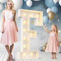 Ledido 4FT Marquee Light Up Letters, Large Light Up Letters for Party Decoration, Marquee Letter for Birthday Graduation Baby Shower Wedding, Pre-cut Foam Board Assembly Required Letter F