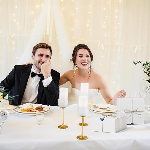 MESHA White Gift Boxes with Lids 8x8x4'' 100PC, Gift Boxes Bulk for Small Business, Bridesmaid Proposal Boxes with Lids for Engagement Wedding Favors