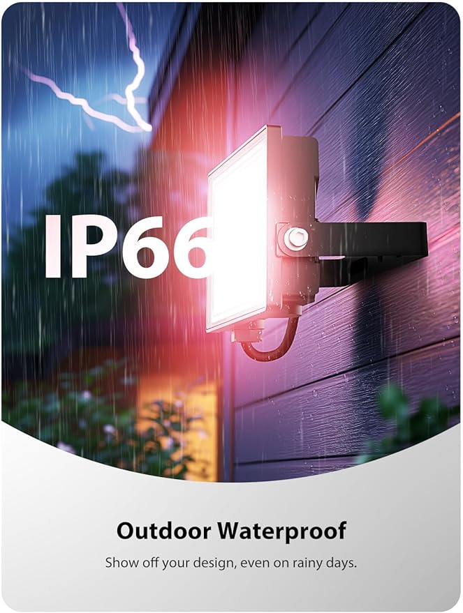 Onforu LED Flood Light Outdoor 300W Equivalent, 30W Color Changing RGBW Floodlight with Remote, 2700K Warm White IP66 Stage Lights Indoor Uplights for Events, Uplighting for Halloween 4 Pack