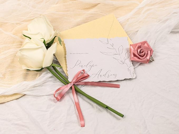Rose Gold Satin Ribbon 1/4 inch X Continuous 100 Yards, Single Face Polyester Ribbon Perfect for Gift Wrapping, Flower Bouquet, Wedding Decor, Crafts, Bow Making, Sewing and More