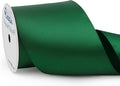 Ribbli Forest Green Double Faced Satin Ribbon, 3” x Continuous 10 Yards,Use for Bows Bouquet,Gift Wrapping,Floral Arrangement,Wedding Decoration
