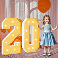 3FT Marquee Numbers 20, Large Light Up Numbers 20th Birthday Decorations for Girls Boys, Cardboard Numbers for Women Men Anniversary Party Decor Backdrop, DIY Foam Board Mosaic Number Sign