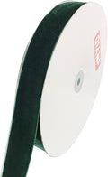 Vintage Hunter Green Velvet Ribbon, 1 Inch X 25Yd