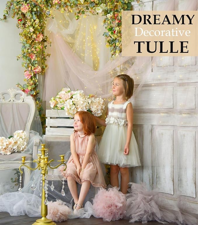 Green Tulle Fabric Roll, 54" x 40 Yards (120FT) Tulle for Christmas Gift Wrapping Wedding Decoration DIY Tutu Halloween Party Backdrop Baby Shower Table Skirts