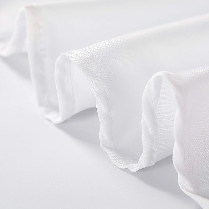 Rectangle Tablecloth 60x102 inch Washable Polyester Fabric Table Cloth for Wedding Party Dining Banquet Decoration（6 Pack 60x102, White）