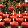 2 inch Red Floating Candles, 48 Pack Unscented Floating Candles for Centerpieces,5-6 Hours Water Activated Candle Bulk for Cylinder Vases Wedding Pool Bathtub