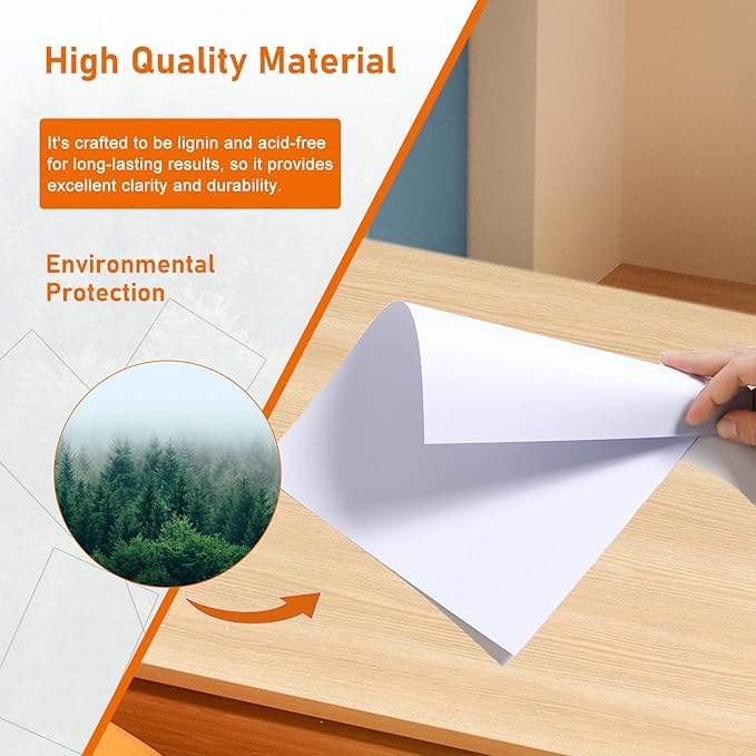 100 Sheets White Cardstock 8.5 x 11 Printer Paper, 92lb Heavyweight Crafting Paper Card Stock for Wedding, School, Memus, Making Cards, Business Cards, Invitations, Certificate