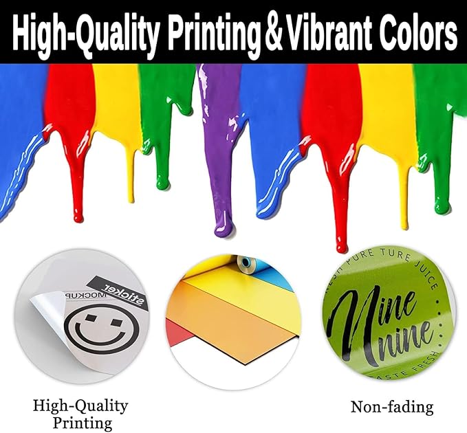Custom Stickers for Weddings, Birthdays & Businesses - Personalized Labels with Your Logo - Waterproof, Fade and Heat Resistant - Pack of 100-1000 (Wreath P, 2 Inch)