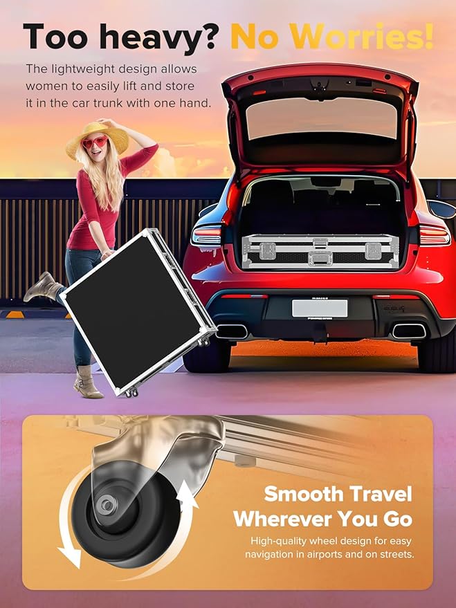 Portable Photo Booth,Selfie Photo Booth with RGB Ring Light Free Customizable Logo Photo Booth Machine for Christmas Wedding Party Booth APP Control Flight Case White