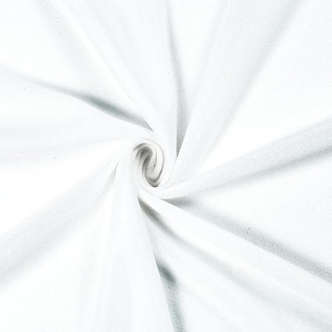 VDS Pack of 1 Panel (30 Inch X 30 Feet) Wedding Arch Draping Fabric Sheer Chiffon Fabric Drapery for Wedding Ceremony Reception Swag Backdrop Canopy Chuppah ARBO Altars Decoration (White)