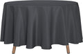 sancua Round Tablecloth - 90 Inch - Water Resistant Spill Proof Washable Polyester Table Cloth Decorative Fabric Table Cover for Dining Tables, Buffet Parties and Camping, Grey