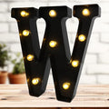 Led Marquee Letters, 8.58 Inch Black Light Up Letters, Small Led Letter Lights, Battery Powered Lighted Letterfor Table, Party, Birthday, Christmas Decor (Black, Letter W)