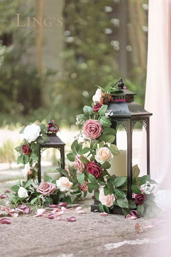 Ling's Moment Rose Petals, Silk Flower Petals for Wedding/Aisle/Flower Girl Baskets/Table Centerpiece Décor,etc.Dusty Rose Mauve 400pcs