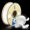 YOUSU 3D Printer Filament 1.75mm PLA Filament Glow in Dark White PLA Filament 3D Printing Filament 1kg(2.2lbs) Spool.