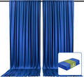 2 Panels Royal Blue Backdrop Curtain, 10 x 10 Feet Stain Background Curtains for Parties, Weddings, Baby Showers, Bachelorette Halloween, Birthday Party Photoshoot Backdrop Curtains Decorations