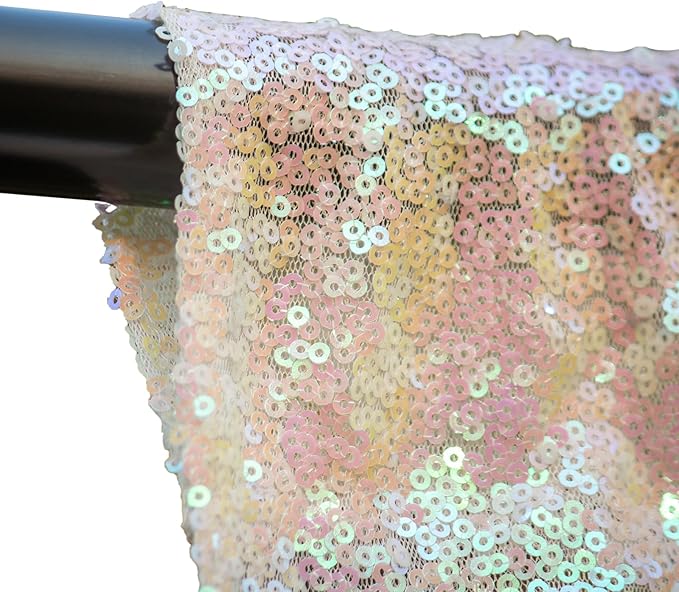 Iridescent White Sequin Backdrop Curtains 4 Panels 2FTx8FT Glitter Iridescent White Photo Backdrop Party Wedding Baby Shower Curtain Sparkle Photography Background