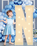 4FT Marquee Plastic Letters N - Light up Letters N Are Made from Corrugated Plastic Board - Quick Assembly Without Tools, Disassembled Components Can Be Used for Garage Sale Signs, Yard Sale Signs
