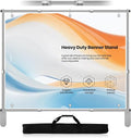 Jiang&Rong 10x10ft Heavy Duty Backdrop Stand Kit - Adjustable Step and Repeat Photo Banner Stand for Photography, Trade Shows, Photo Booths, Events(Silver)