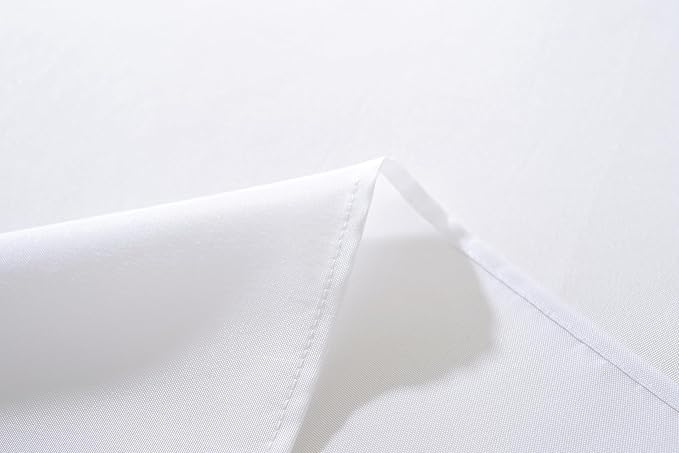 Craft And Party Rectangle Tablecloth, 70 x 90 Inch White Tablecloth, Polyester Fabric Washable Table Cloth for Home, Party, Wedding or Restaurant Use.