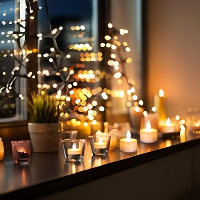 Rechargeable Tea Lights,Flameless LED Candles with Remote Timer,Battery Operated Tea Lights Flickering Votive Candle,for Home Restaurant,Holiday Party (12 Pack)