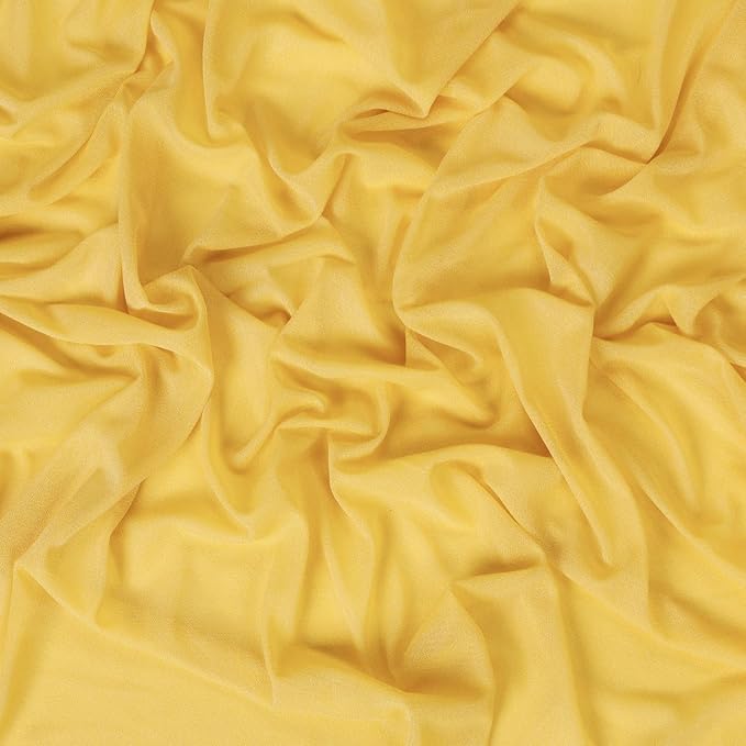 VDS Pack of 1 Panel (30 Inch X 20 Feet) Wedding Arch Draping Fabric Sheer Chiffon Fabric Drapery for Wedding Ceremony Reception Swag Backdrop Canopy Chuppah ARBO Altars Decoration (Gold)