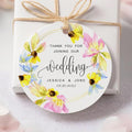 Custom 2inch 100pack Gift Tags with Strings,Personalized Thank You Tags Party Decoration Paper Gift Labels for Birthday Wedding Favor Baby Shower Floral Hang Tag Hangtag (Round Shape)