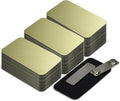 Name Tag/Badge Blanks - 100 Pack - 1-1/2" X 3" (Brushed Gold) Round Corners, Magnetic Backing